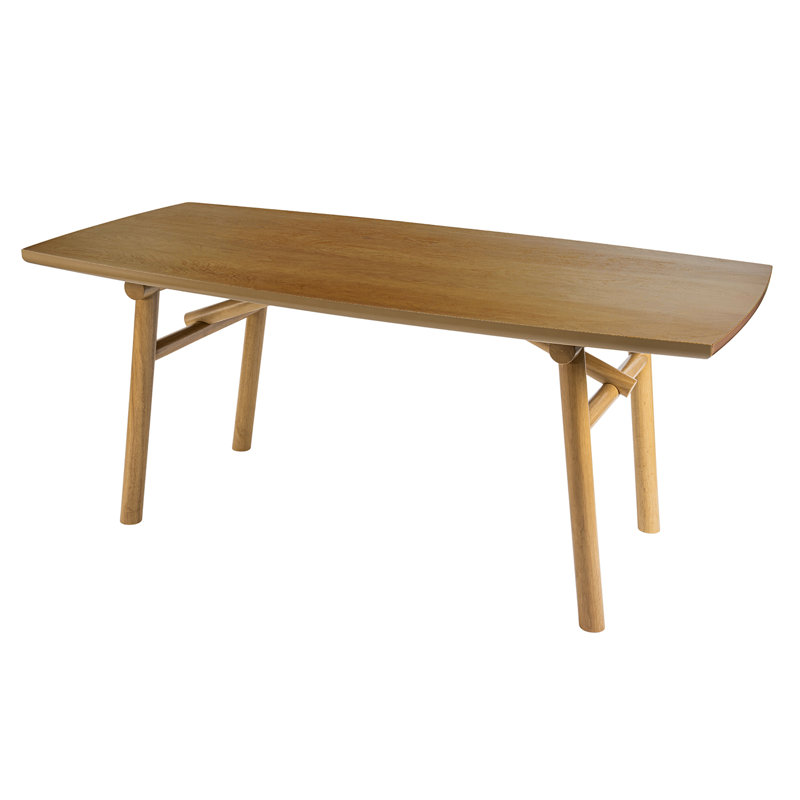 Modern Farmhouse Dining Set - Solid Wood Table With Rounded Corners & Anti-Wobble Triangle Legs - Classic Windsor Chairs With Spindle Back - 5/7 Piece Kitchen & Dining Room Set