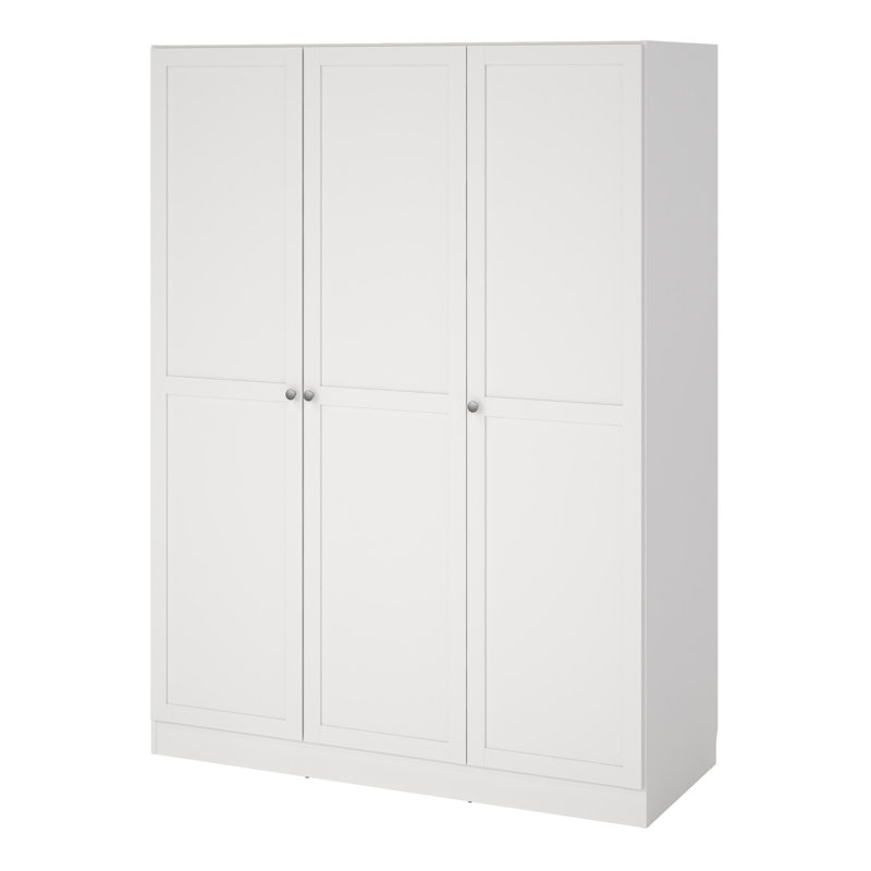 Bowery 3 Door Manufactured Wood Wardrobe, White