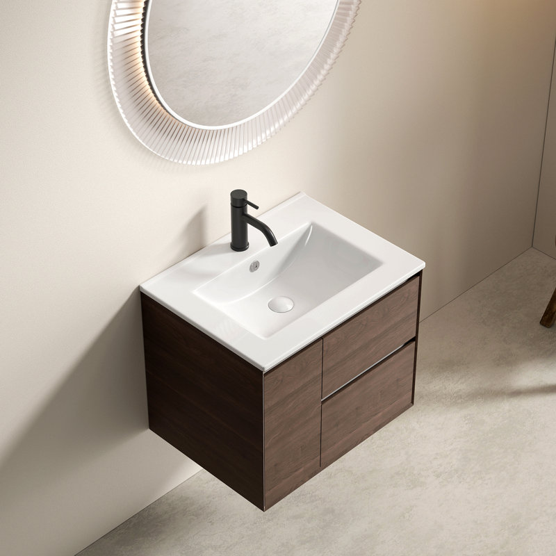 Bathroom Vessel Sink, Ceramic Bathroom Vanity Sink Top Without Overflow,  Convenient For Storing Personal Items