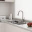 Kitchen Faucet with Pull Down Sprayer, Single Handle, 3-Function Spray, Brushed Nickel, Soap Dispenser & Deck Plate Included
