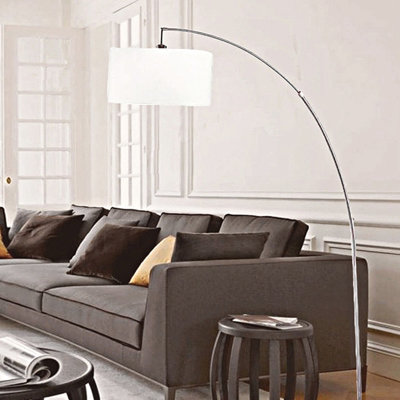 86" Tall Metal Floor Arc Lamp