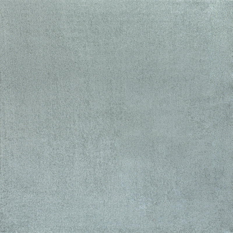 Arzel Solid Low-Pile Aqua Blue Rug, Square 9'