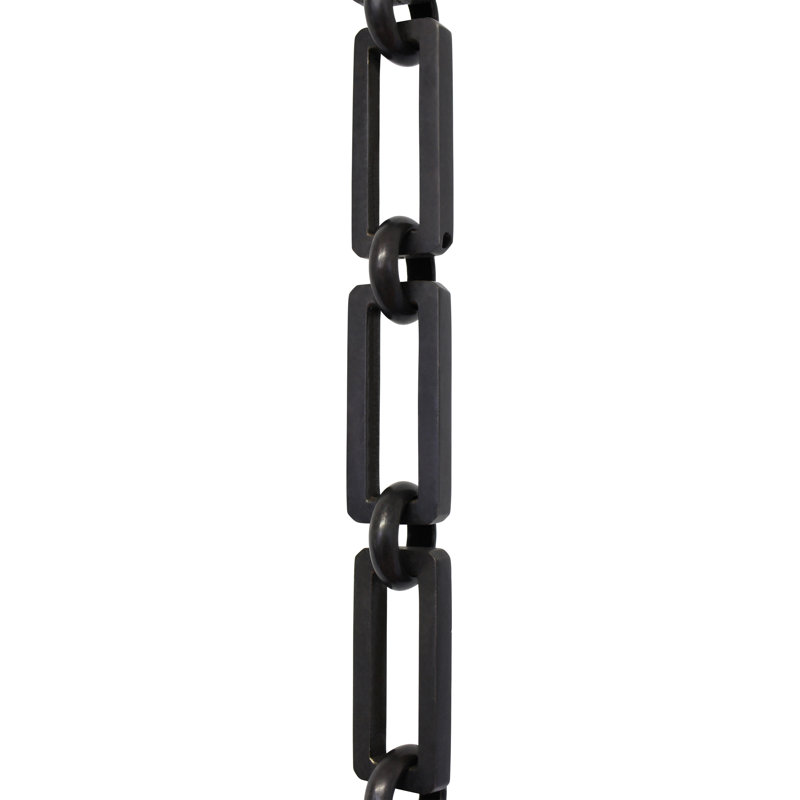 Rectangle Hinge Chain, 12”H x 0.94”W x 0.26”D, Oil Bronze Black
