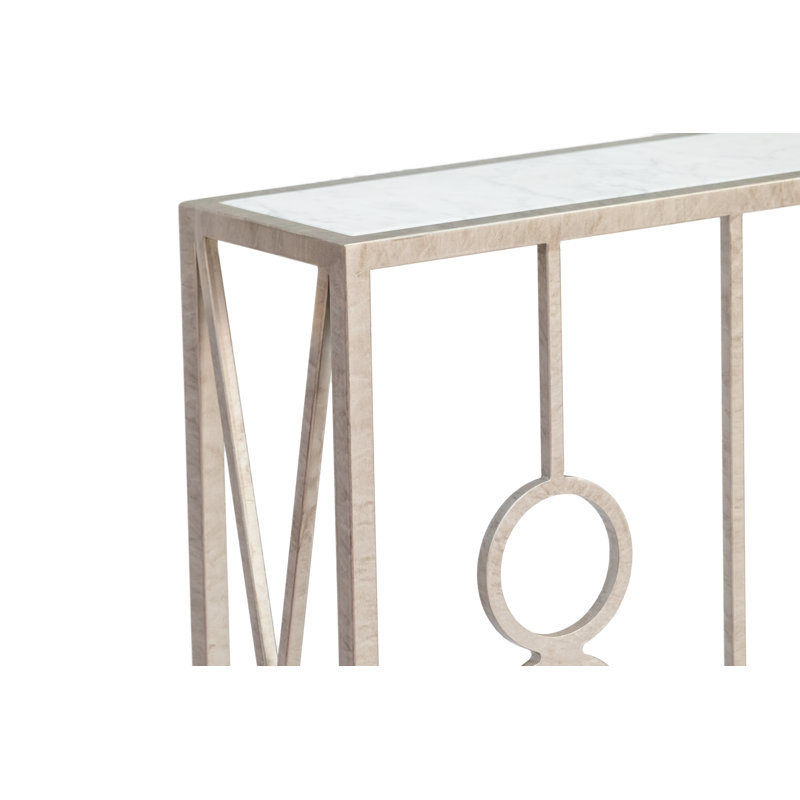 Petite Ringlet Console, Royal Silver, Carrera Marble