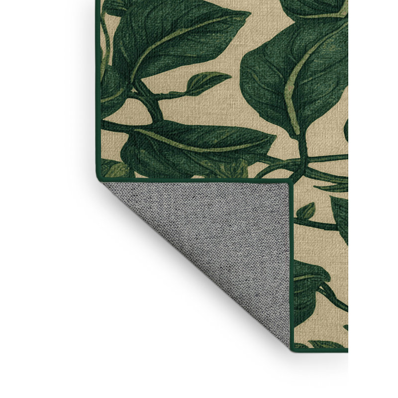  Tapis lavable épinards, Carré 8 pi