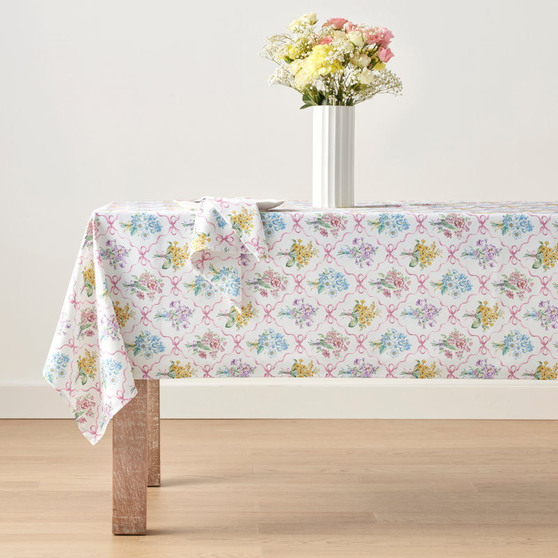 Lenox Bouquet Ribbon Tablecloth, 60"x102" Rectangle