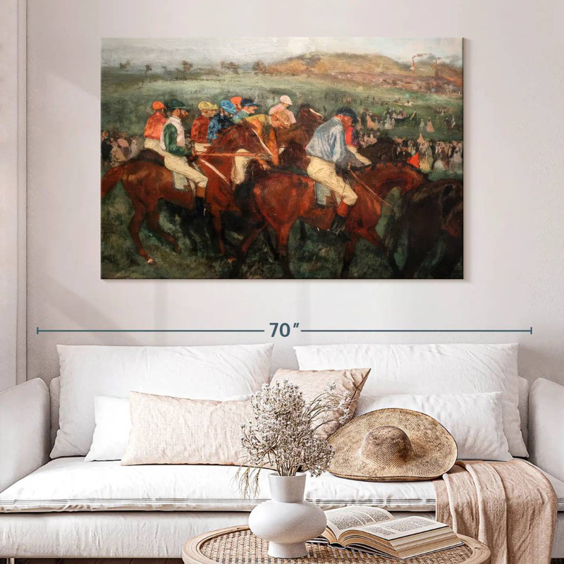 Sirci Gentlemen Jockeys avant le départ, H 34 po x l 51 po