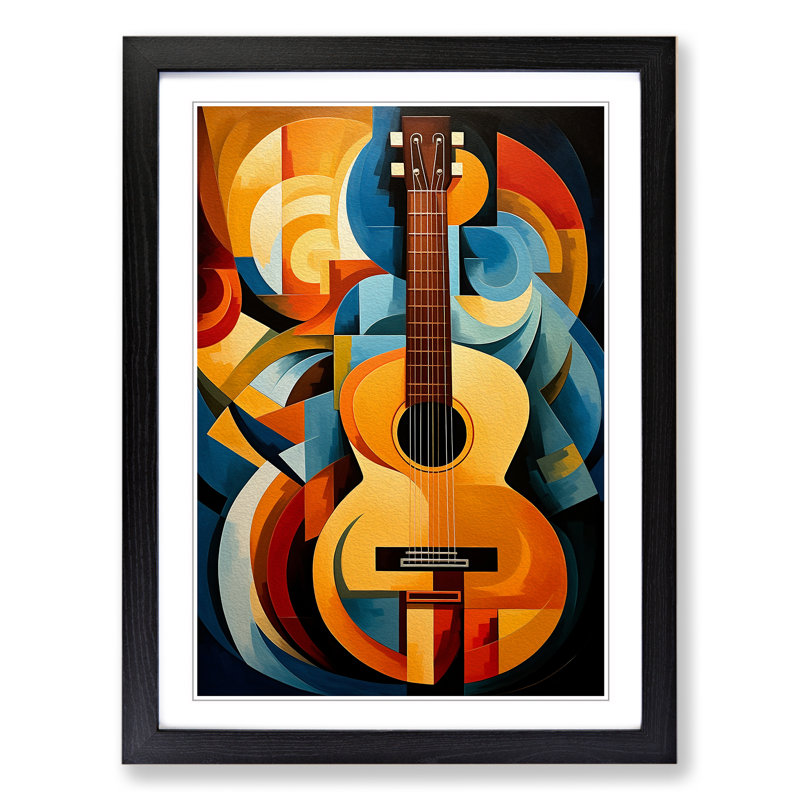 Guitar Cubism No.2 - Framed Print