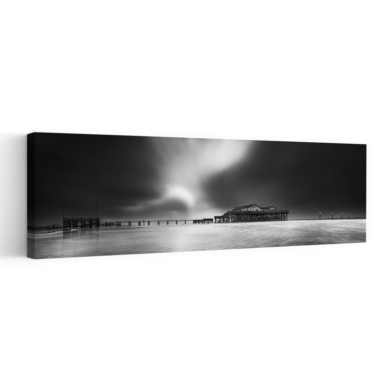 Art mural Moody Ocean Pier, H 20 po x l 60 po