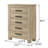 5-Drawer Bedroom Chest Of Drawers Weathered Oak