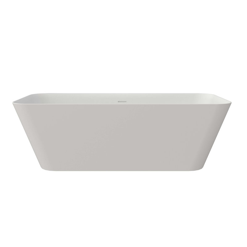 Baignoire de trempage à surface solide de 67 pouces - Baignoire profonde autoportante