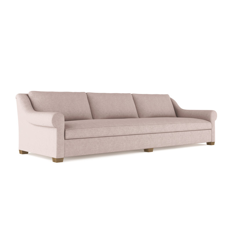 Canapé Thompson, H 32 po x l 120 po x P 46 po, Peluche velours rosé, Ébène