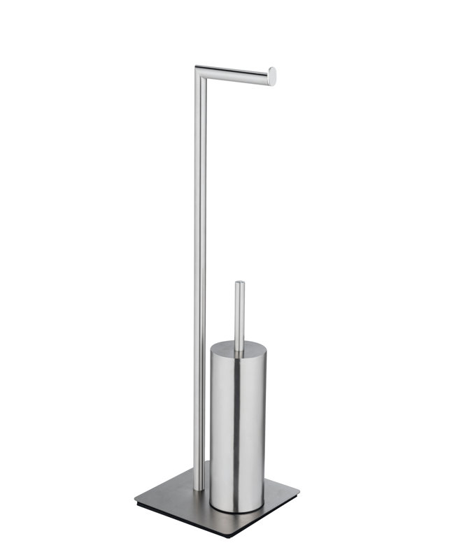 Bohun Brayden Studio Mod. Bohun Satined Stainless Steel Free-Standing Toilet Brush and Holder