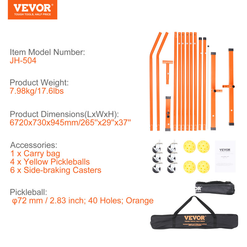 VEVOR Pickleball with Carrying Case