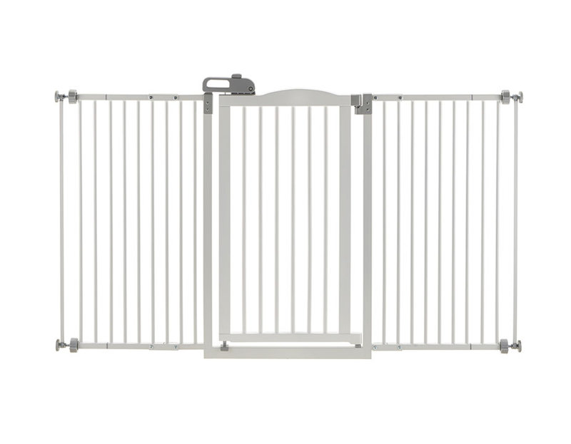Wood Pressure Mounted Pet Gate, Light Wood, 38" H x 36" W