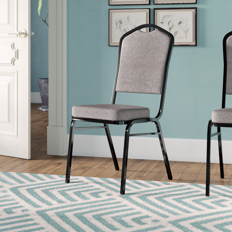 Chaise de banquet empilable Oliverson, Argent, Blue, 1
