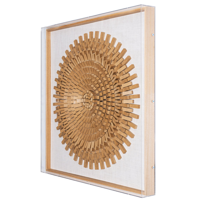 Décoration murale géométrique en bois