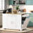 Fluted Kitchen Island With Tilt-out Trash Can, Power Outlet, Internal Storage Rack, 3 Drawers And 3 Open Side Racks-106436476