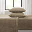 Drap simple taupe - 100% pour un espace de sommeil confortable, brossé des deux côtés, livré avec un drap plat, des draps-housses et une taie d'oreiller, des matelas élastiques de 16 po, 3 pièces lavables à la machine dans un ton doux