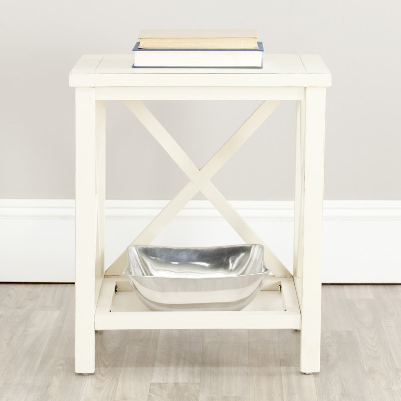 Mertz Solid Wood End Table, Barley