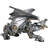 Roaring Steampunk Silver Robotic Cyborg Winged Geared Clockwork Dragon Figurine