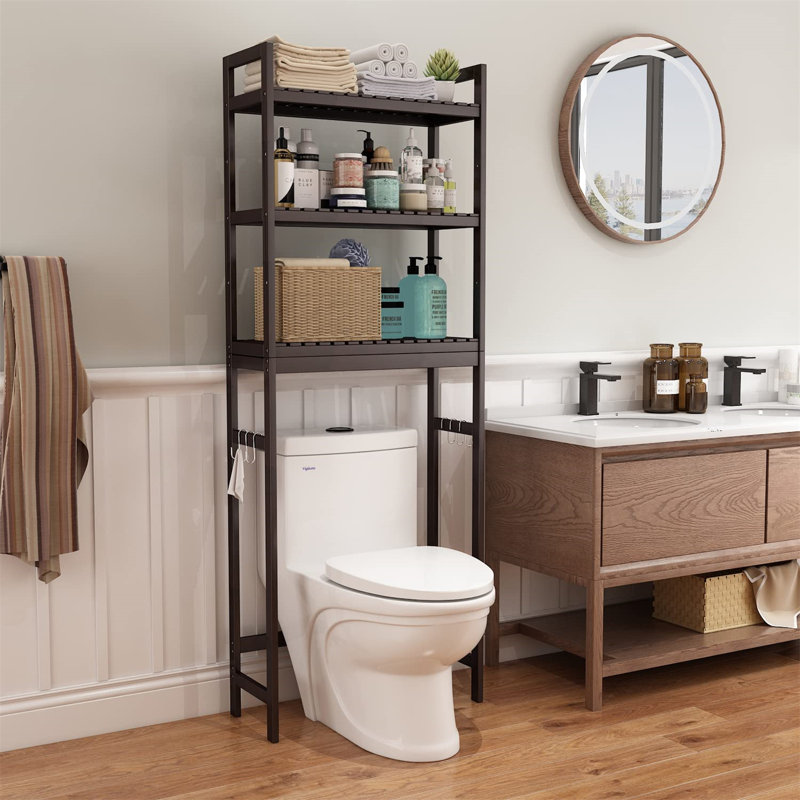 Tayim Bamboo Over The Toilet Storage, Dark Gray