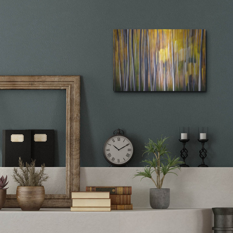 «Autumn Birches Abstract» par Rick Berk, H 12 po x l 16 po