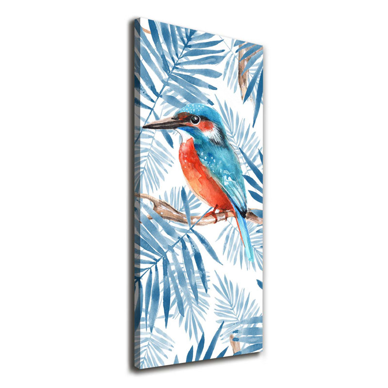 Birds And Leaves - Wrapped Canvas Print