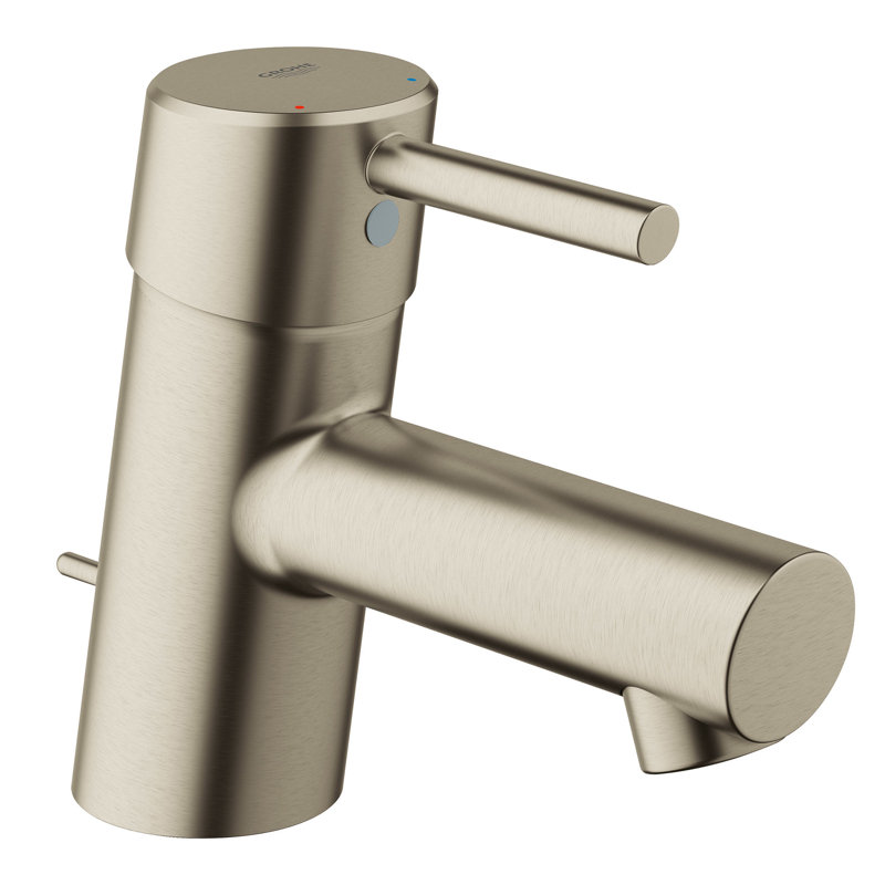 Concetto Single Hole Bathroom Faucet with Drain Assembly, Brushed Nickel
