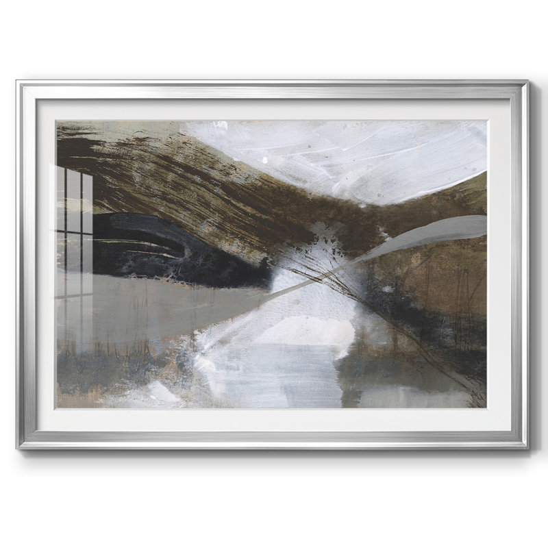 Clouded Vortex II-FramedFramed Print W Beveled Matt and Glass, Silver, 30" H x 44" W x 1.5" D