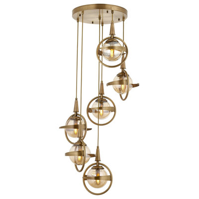 Demps 6 - Light Shaded LED Chandelier