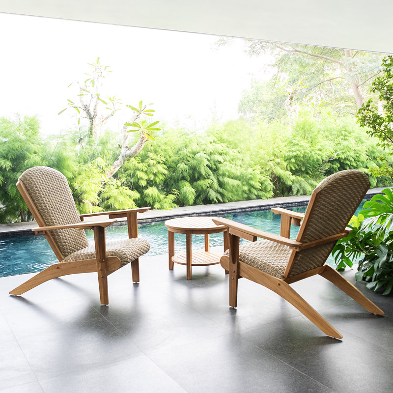 Housse pour terrasse Bristol Teak, 3 pièces: 2 chaises, table