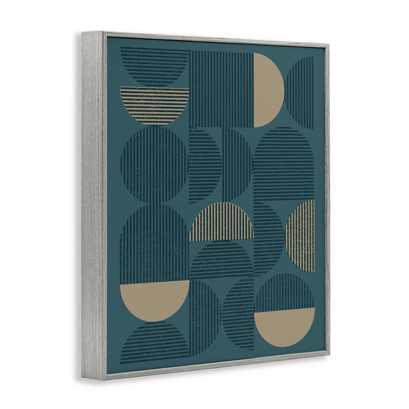 Art de la giclée encadrée noire bleue moderne par Vision Studio, H 30 po x l 24 po, Estampe numérique Farmhouse