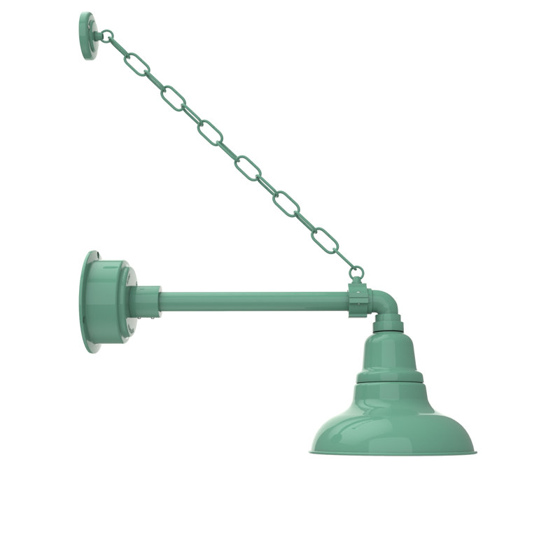 Adesh LED Wall Light, 18" H x 8" W x 23" D, Jade