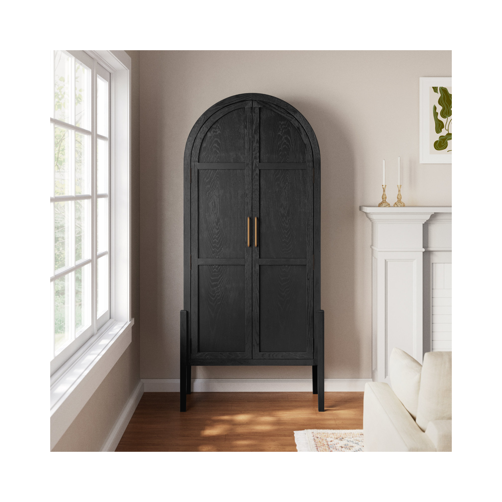 Cathay Dining Cabinet, Drifted Black