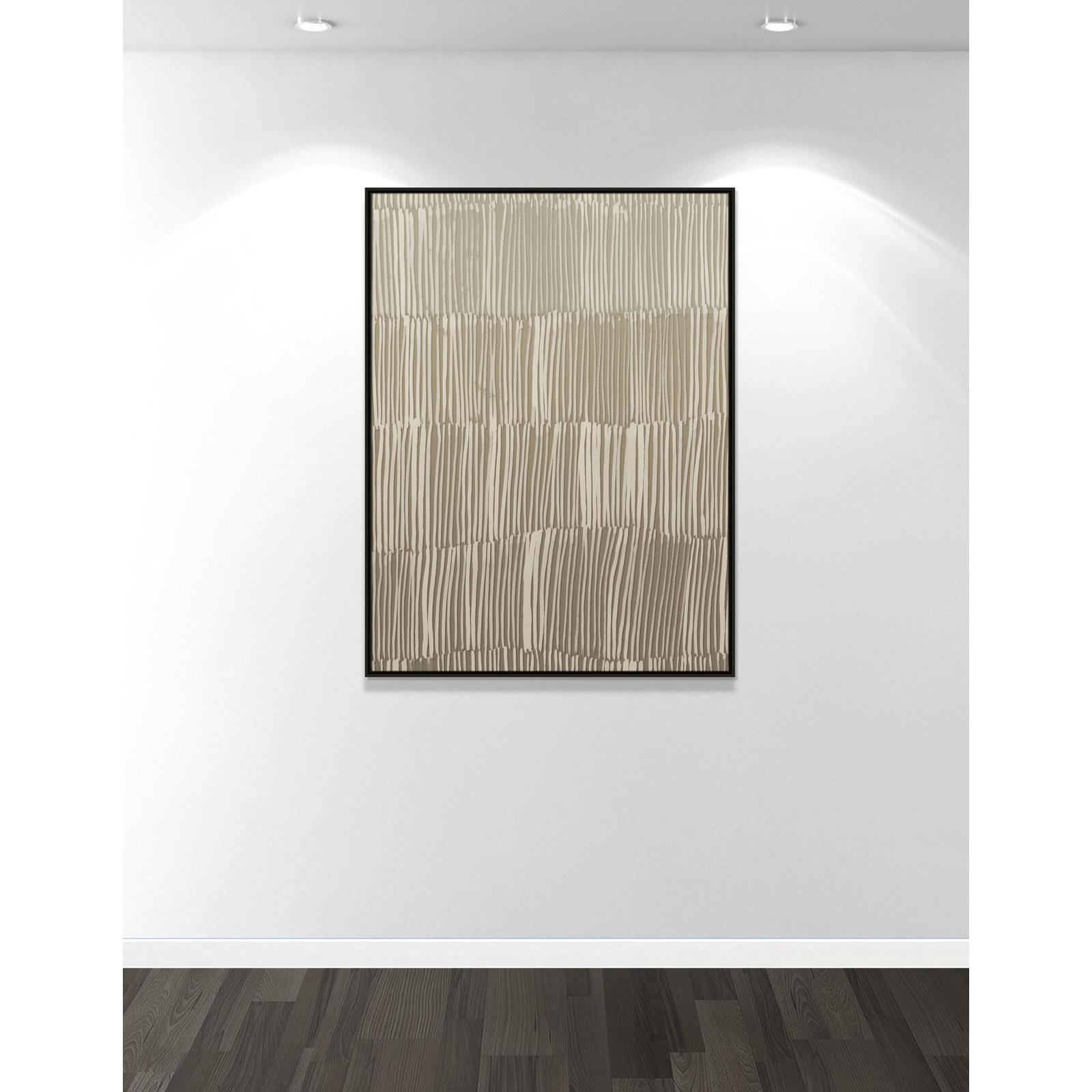 Linear Calm II Print by , 49.5" H x 37.5" W, Espresso Floater