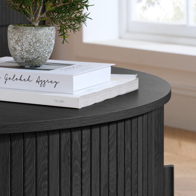 Coffee Table with Storage, Black