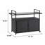 Rolling Rattan Beverage Bar Counter Table W/Glass Top For Porch Backyard Garden Poolside Party-536841663