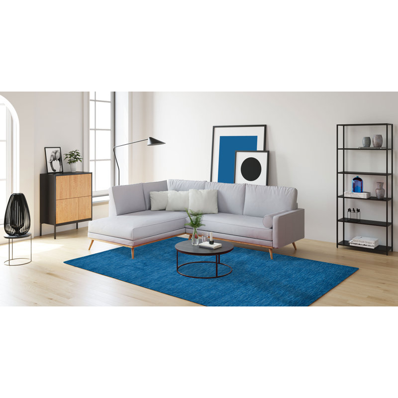 Rectangular Uniform Color Wool Hand Woven Area Rug, Rectangle 170cm x 240cm