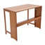 Bureau pliant en bambou avec bibliothèque 110,23 lb capacité d'écriture Bureau d'écriture pliable peu encombrant pour bureau à domicile Dortoir brun foncé