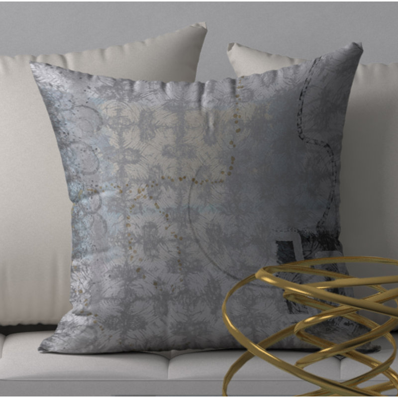 Abstract Throw Pillow, 20" H x 20" W