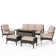 Arwand Outdoor Patio Conversation Set with Fire Pit Table & Optional Ottomans