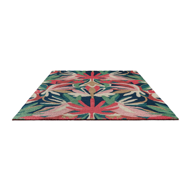 Melora Hand Tufted Floral Area Rug, Rectangle 6'6" x 9'2"