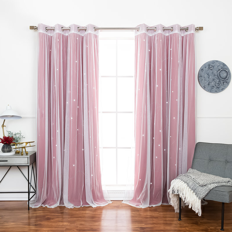 Rideau occultant en polyester, Rouge cardinal