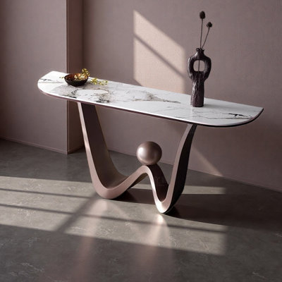 Creative-shaped sintered stone console table