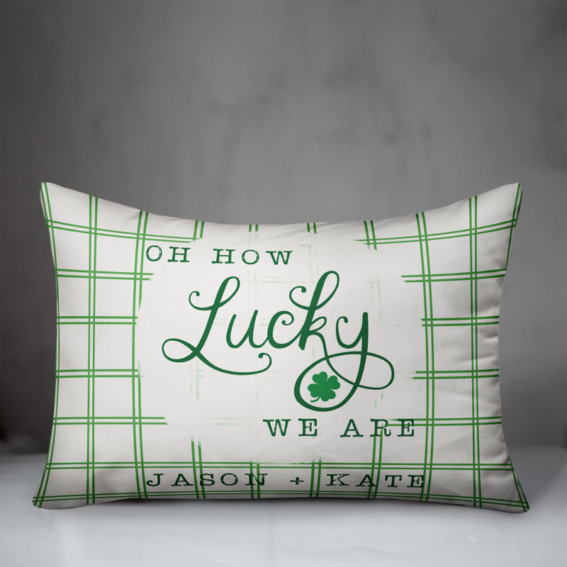 Plaid Throw Pillow, Yes