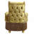 Gold Vanity Stool With Button Tufted
