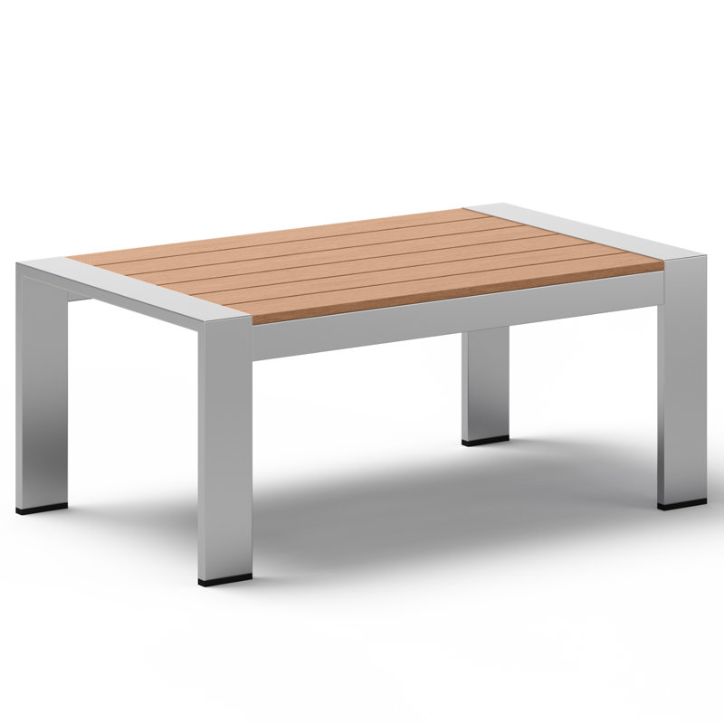 Table basse, Naturel / Argenté