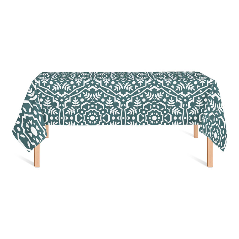 Floral Polyester Tablecloth, 58" L x 58" W