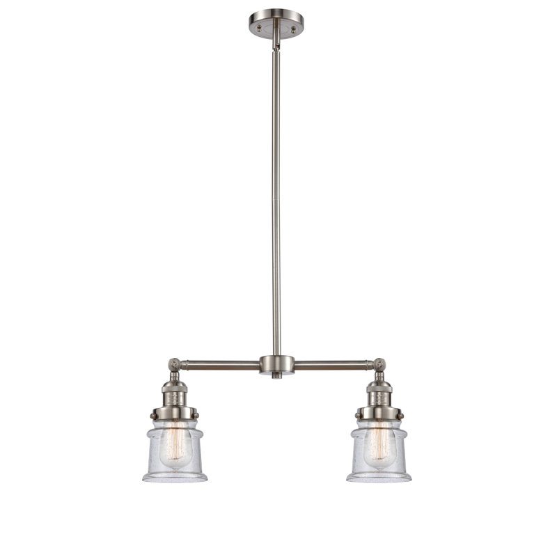 Lustre sphérique spoutnik à 2 lumières Alexandira, Grainé, Nickel satiné brossé, Ampoule DEL 6 watts Vinage